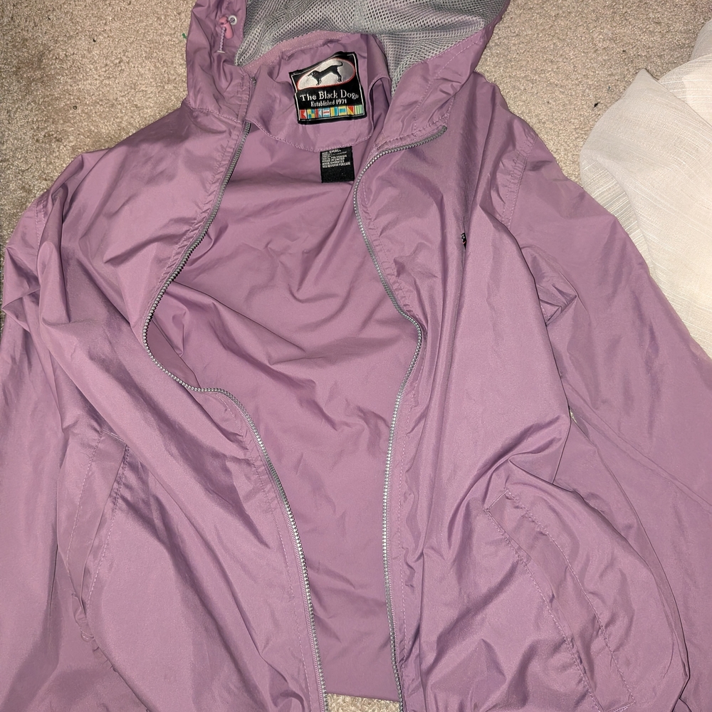 Purple Windbreaker Jacket The Black Dog Women Size Sm